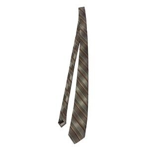 Envoy Necktie Mens One Size Grey Burgundy Striped Formal Business Accessory tie